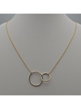 Double Circle Mothers & Daughter Silver 925 Infinity Entwined Dainty